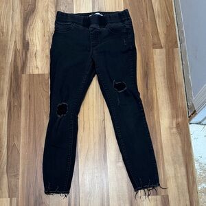 Old Navy Black Skinny Distressed Jeans